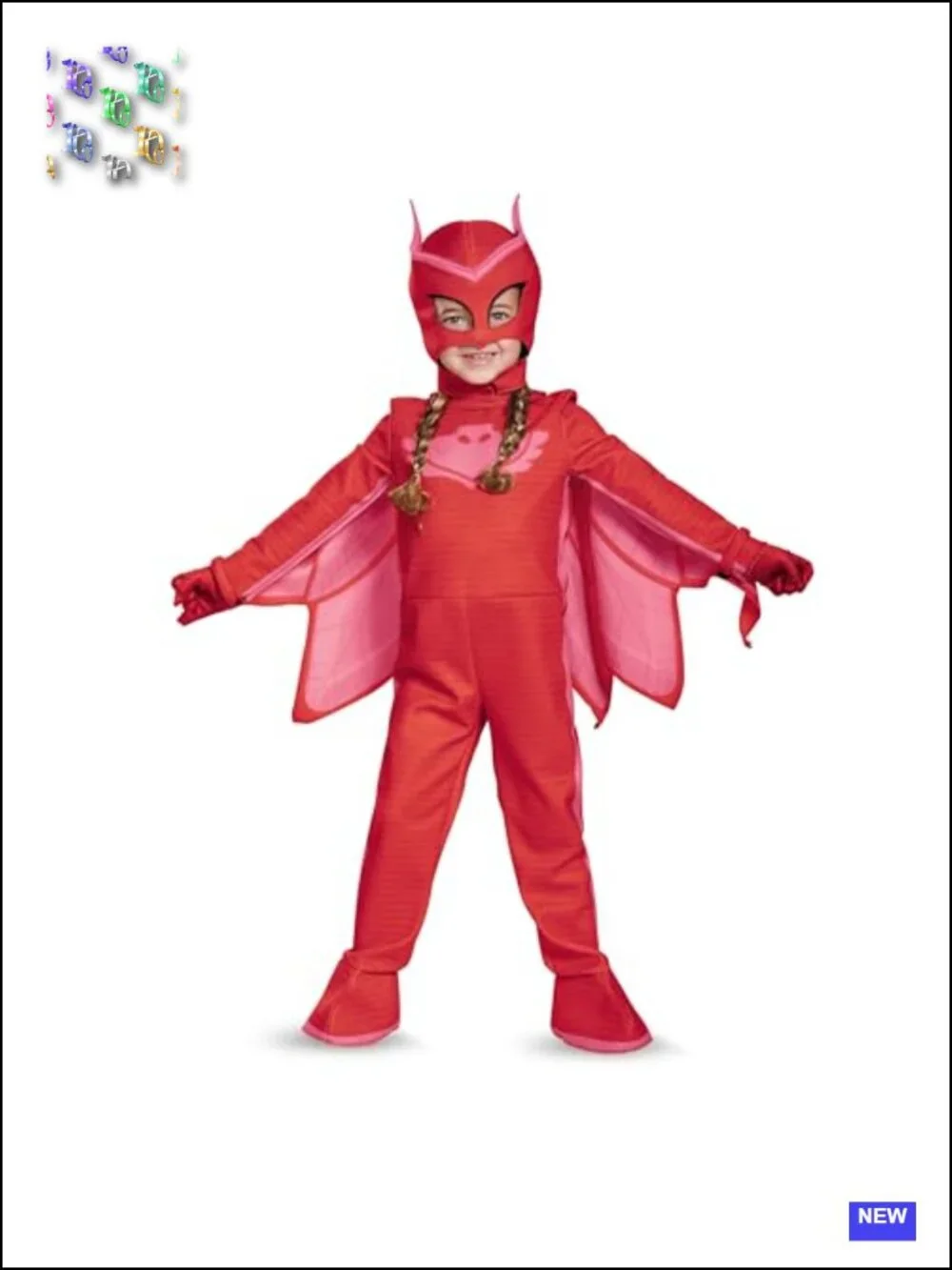 Owlette Costume - Official PJ Masks Glow Jumpsuit with Mask